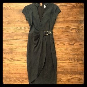 Gray shift dress